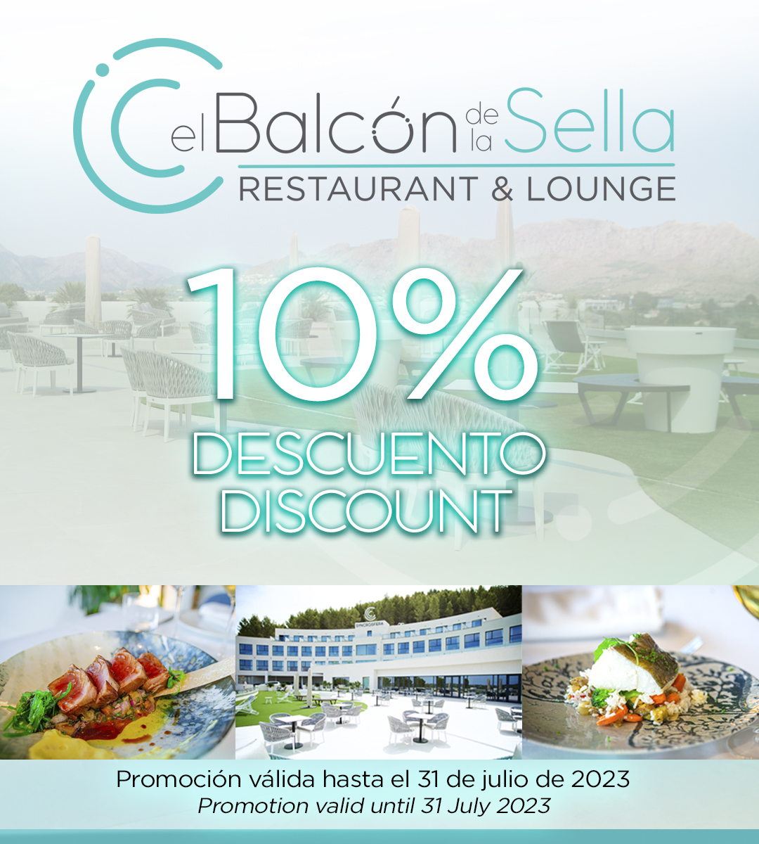 Gastronomic delights at El Balcón de la Sella with 10% off